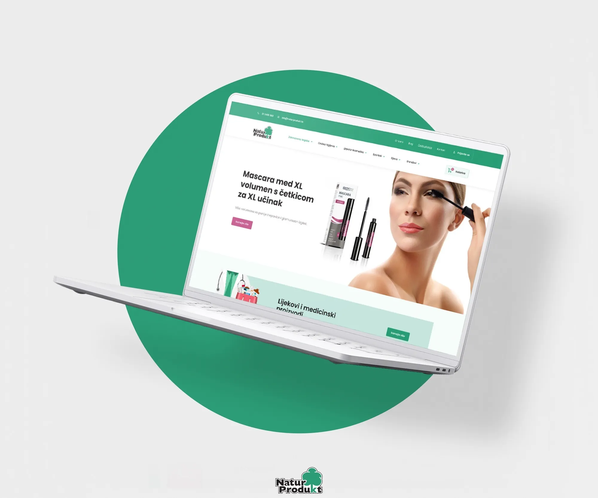 naturprodukt web homepage koncept