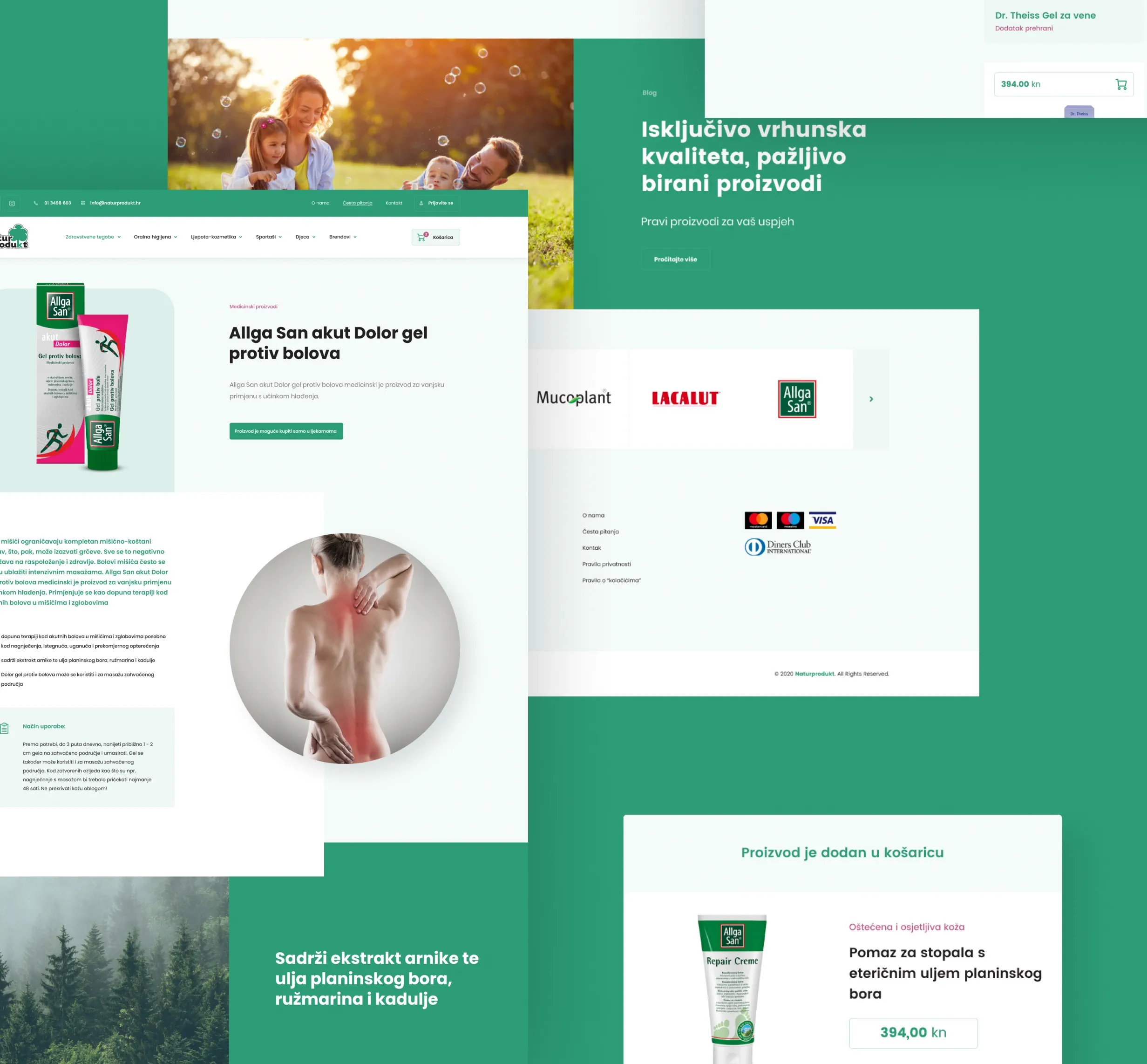 naturprodukt web koncept